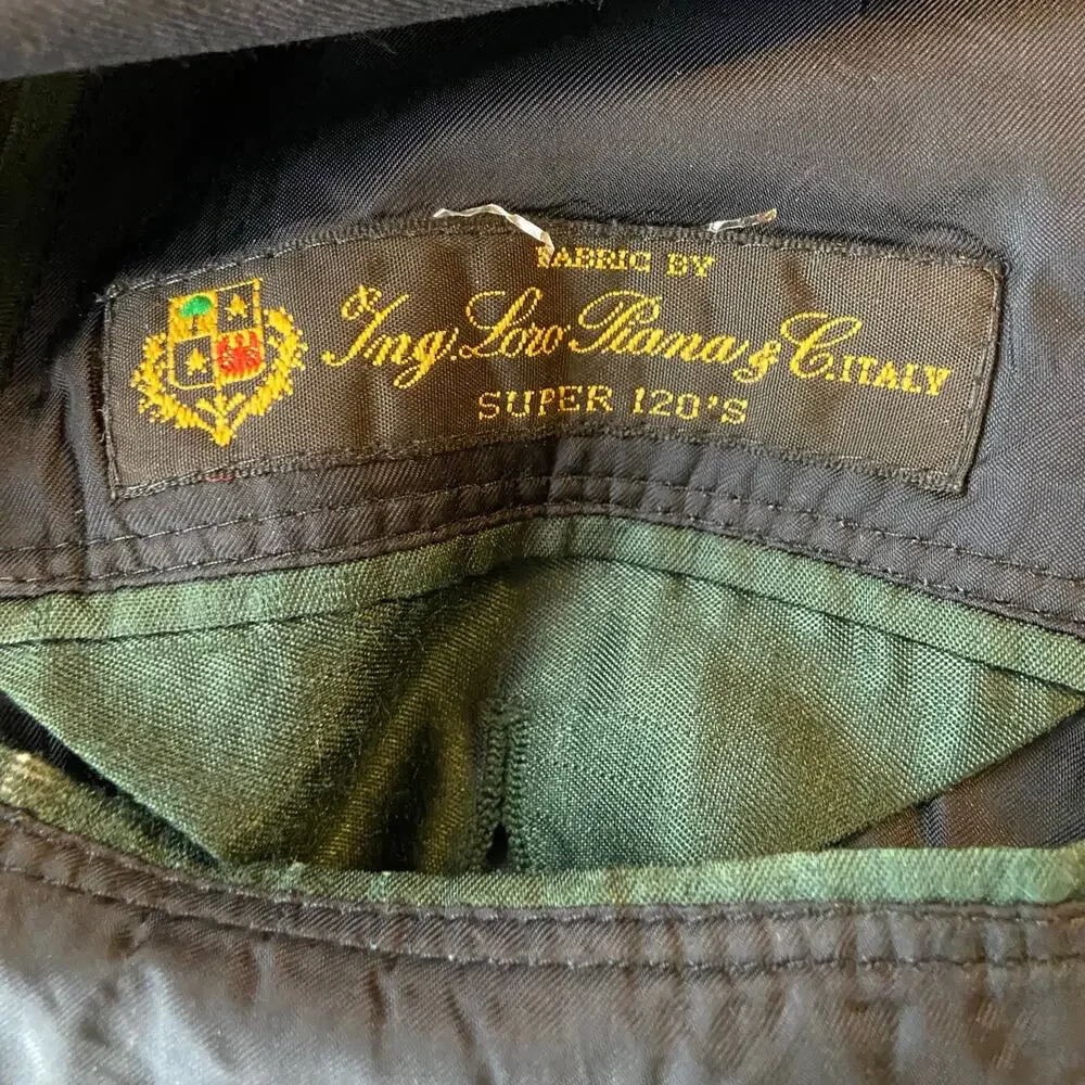 Brooks Brothers Loro Piana Navy Blue Blazer Size 46L‎ Super 120s Wool
